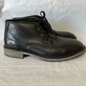Andrew Marc Black Leather Chukka Boots